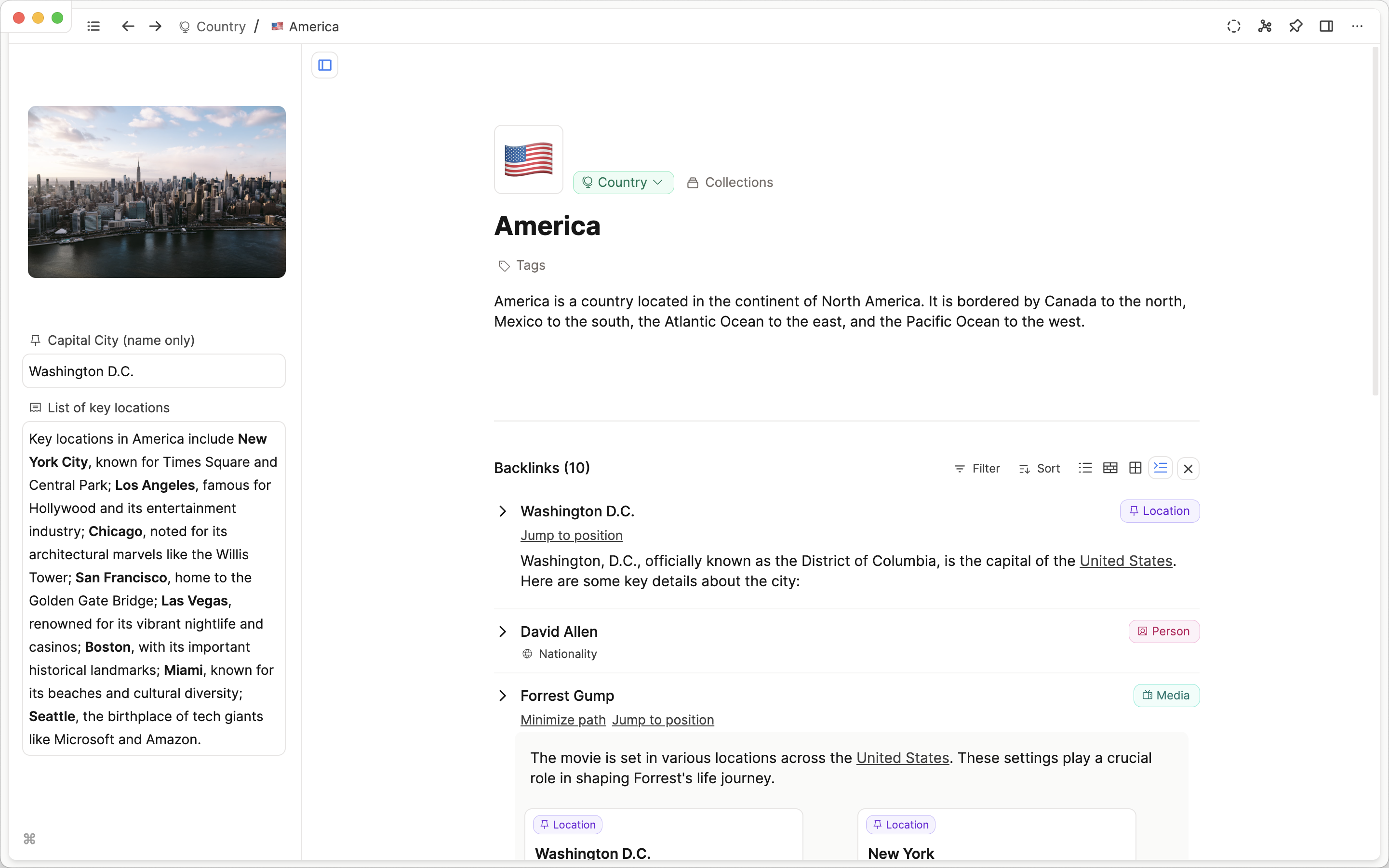 Backlinks at bottom of page