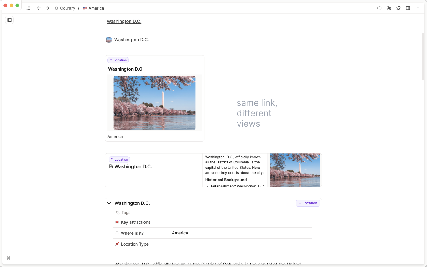 Links demo