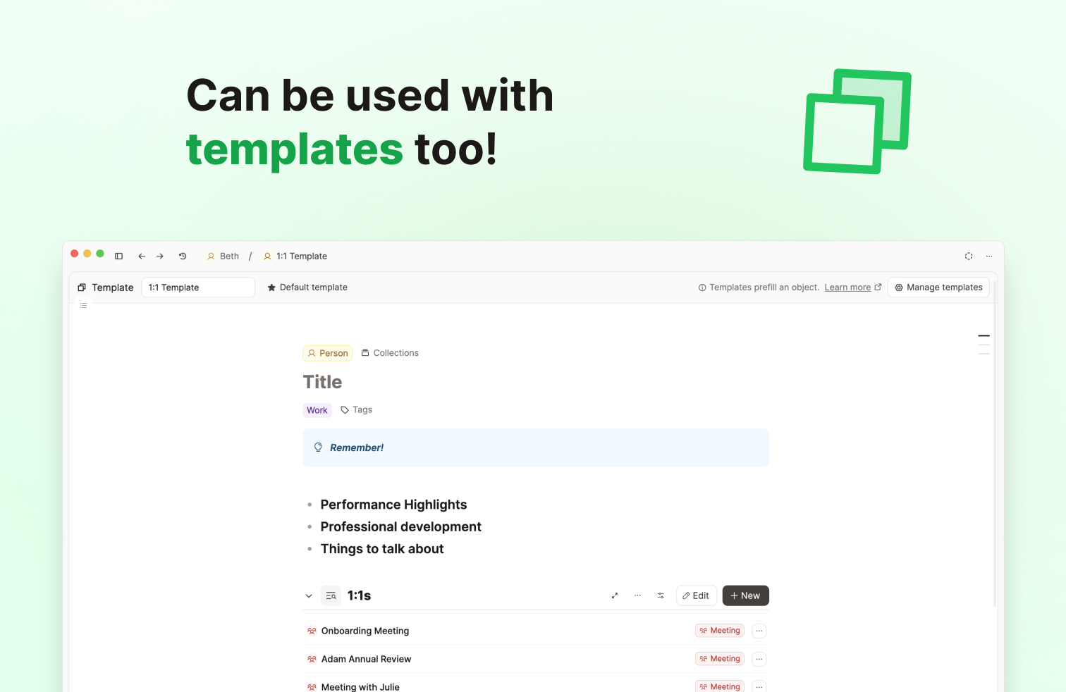 variable in template