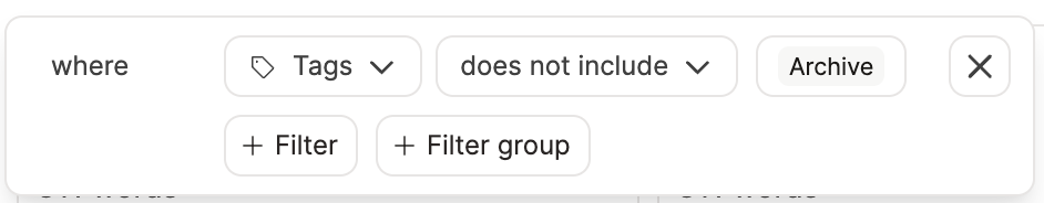 Archive Filter