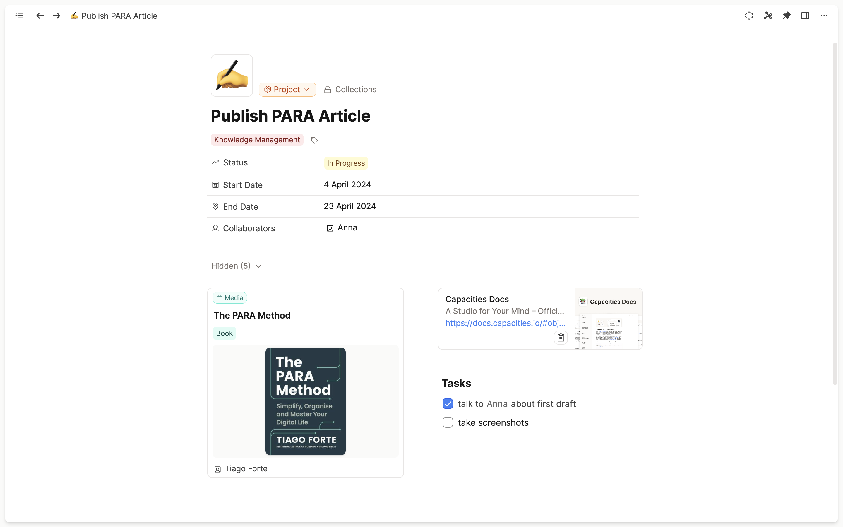 PARA Projects and Resources